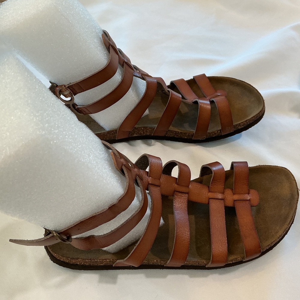 ONEILL Women's Gladiator Sandals Brown Strappy Cork Footbed Summer Casual Shoes
